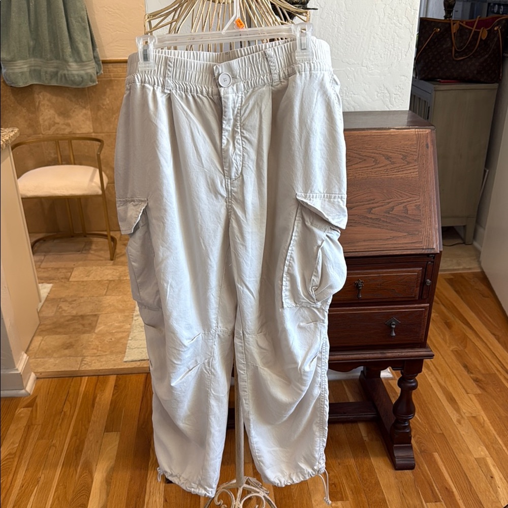 Women’s tan, extremely lightweight and soft Cargo Pants